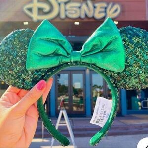 Disney Green Sequin Minnie Mouse Ears